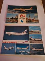 Cartes postales avions Swissair, Air Charter, Zurich