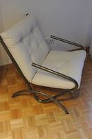 Sessel Metall Gestell weiss gebrauchte Zustand