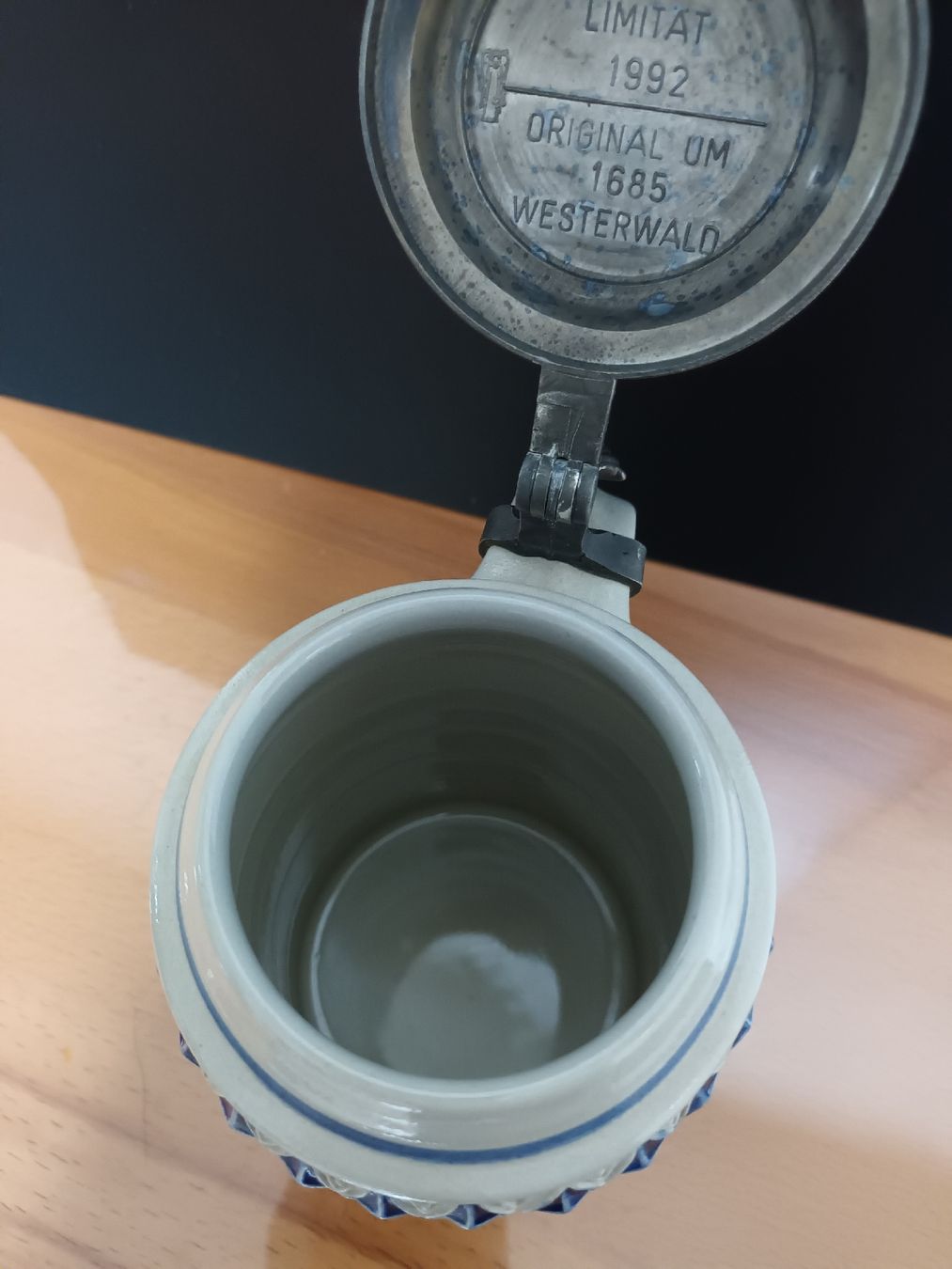 Geschirrsets: Limitierter Gerz Bierkrug mit Zinndeckel, 1992, Westerwald – Gebraucht aus Allenwinden von pro_nmg9 4