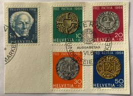 PRO PATRIA BRIEFMARKEN SET GESTEMPELT 1964
