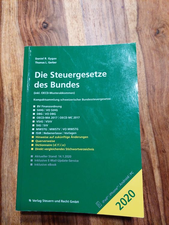 Die Steuergesetze Des Bundes - 2020 | Kaufen Auf Ricardo