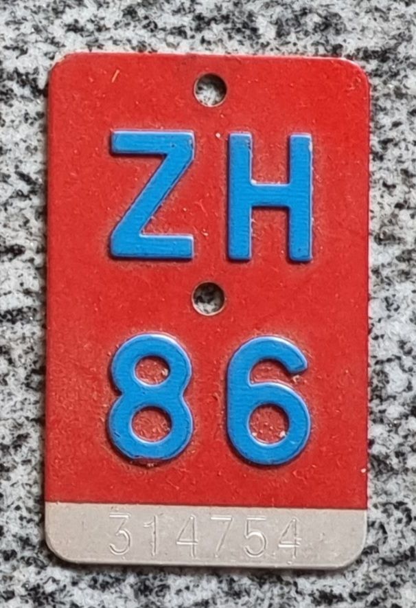 Insegne: Velo - Nummer ZH 86 – Usato da Winterthur venduto da Schoenesausholz