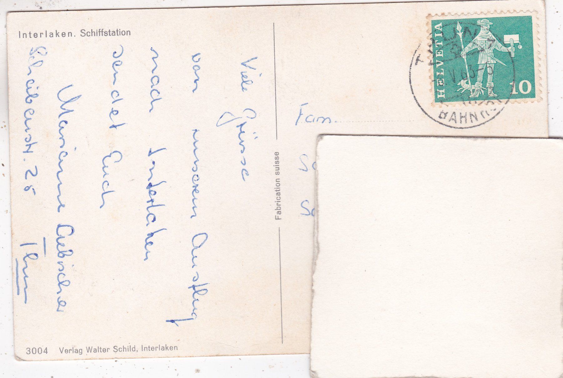 Cartoline postali: Interlaken Schiffstation  1963 – Usato da Herisau venduto da Lisegrat2008 1