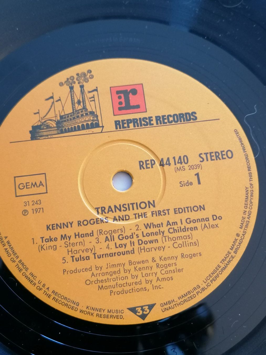 Schallplatten: LP - Kenny Rogers and the first edition - Transition - Vinyl – Gebraucht aus Basel von vintagecollector 3
