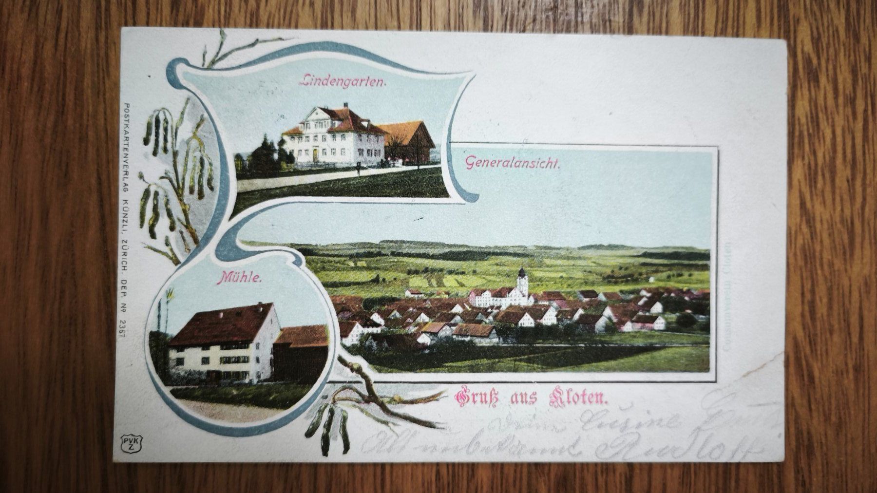 Cartoline postali: KLOTEN Litho Postkarte – Usato da Aesch BL venduto da Opirol