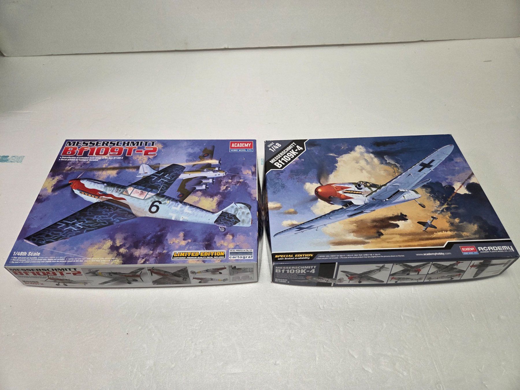 Academy Modellbausätze & Standmodelle: Academy Messerschmitt Bf109 Set mit 2 Modelle #12225+12228 – Neu und originalverpackt aus Hittnau von Sika86