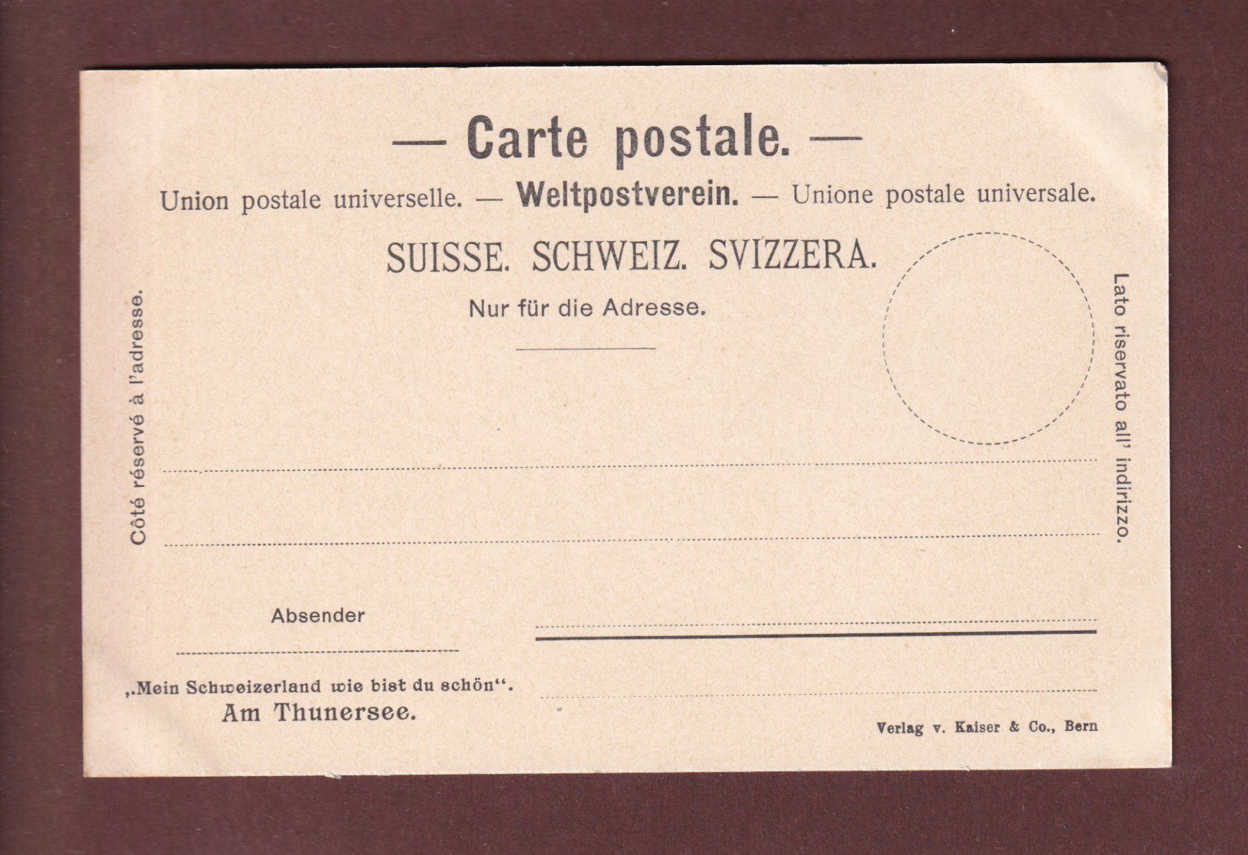 Cartes postales: Am THUNERSEE - Niesen – D'occasion à Pully par nicecards 1