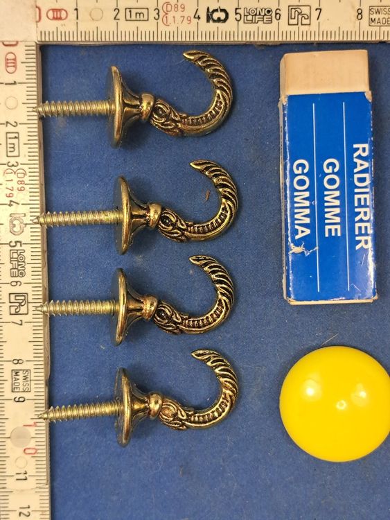 Türriegel Mit Rolle Aus Messing - Vergoldet, 19 Mm, Inkl. Montageschrauben
