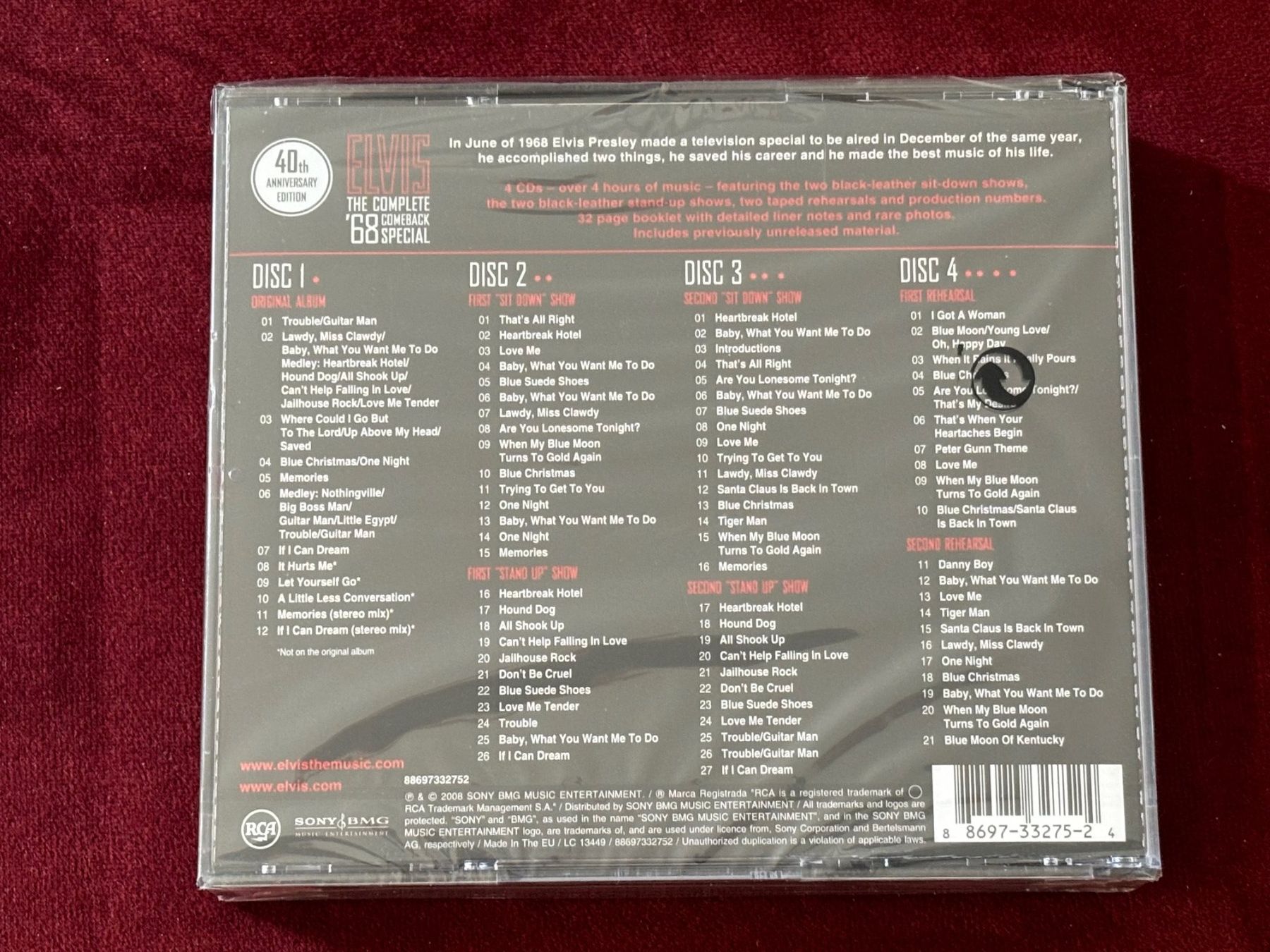 CD: Elvis New and sealed CD Complete 68 special box 4 cd – Nuovo e nell'imballaggio originale da Roche VD venduto da Brando2015 1