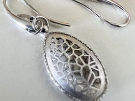 Gexist Schweizer Designer Ohrhänger Silber 925 durchbrochen