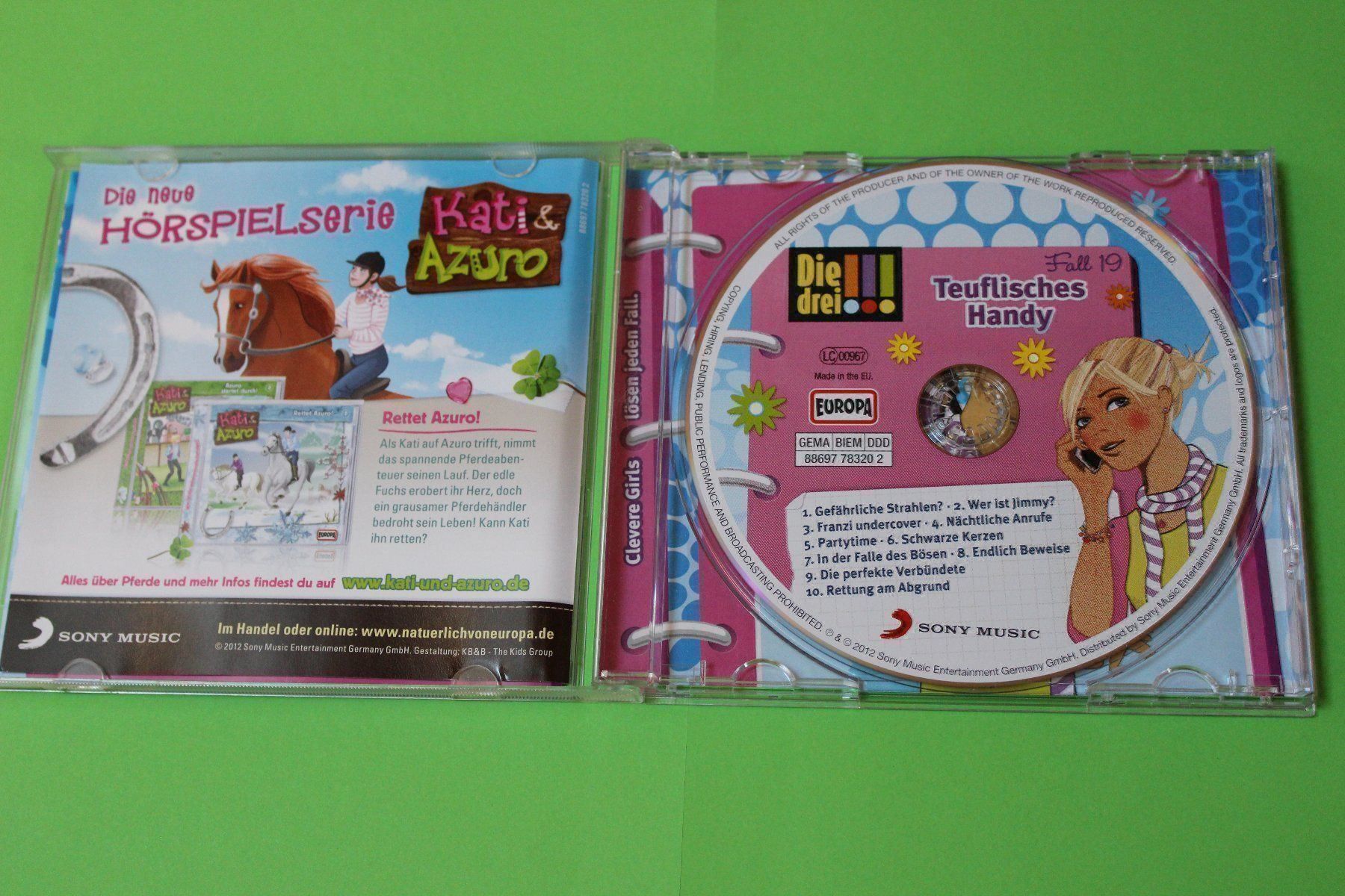 Hörbücher: DIE DREI !!! - FALL 19 - TEUFLISCHES HANDY CD – Gebraucht aus Tübach von JamesStone 3
