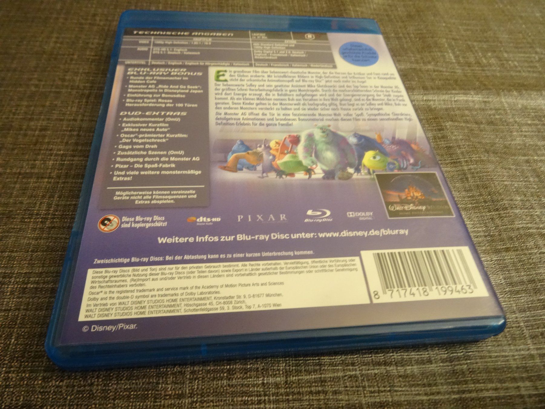 Tutti i DVDs: Die Monster AG (Disney Pixar) - Blu-ray – Usato da Olten venduto da Disc-Verkauf 2