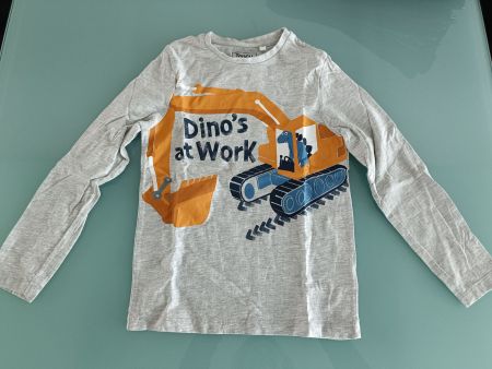 Neues Dino/Bagger Langarmshirt 128
