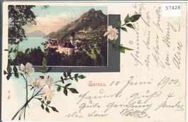 Gersau - Generalansicht - Jugenstil-Litho