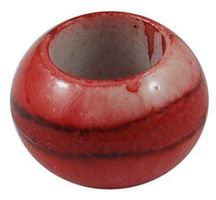 Acrylperlen Rund Rot gescheckt 50St.