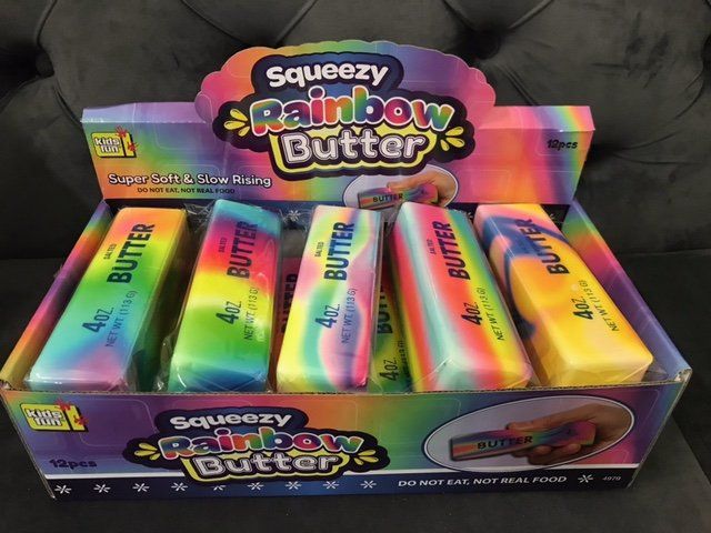Spielzeuge: Squishy Rainbow Butter farbig Fidget – Neu und originalverpackt aus Steinhausen von Retourenprofis 1