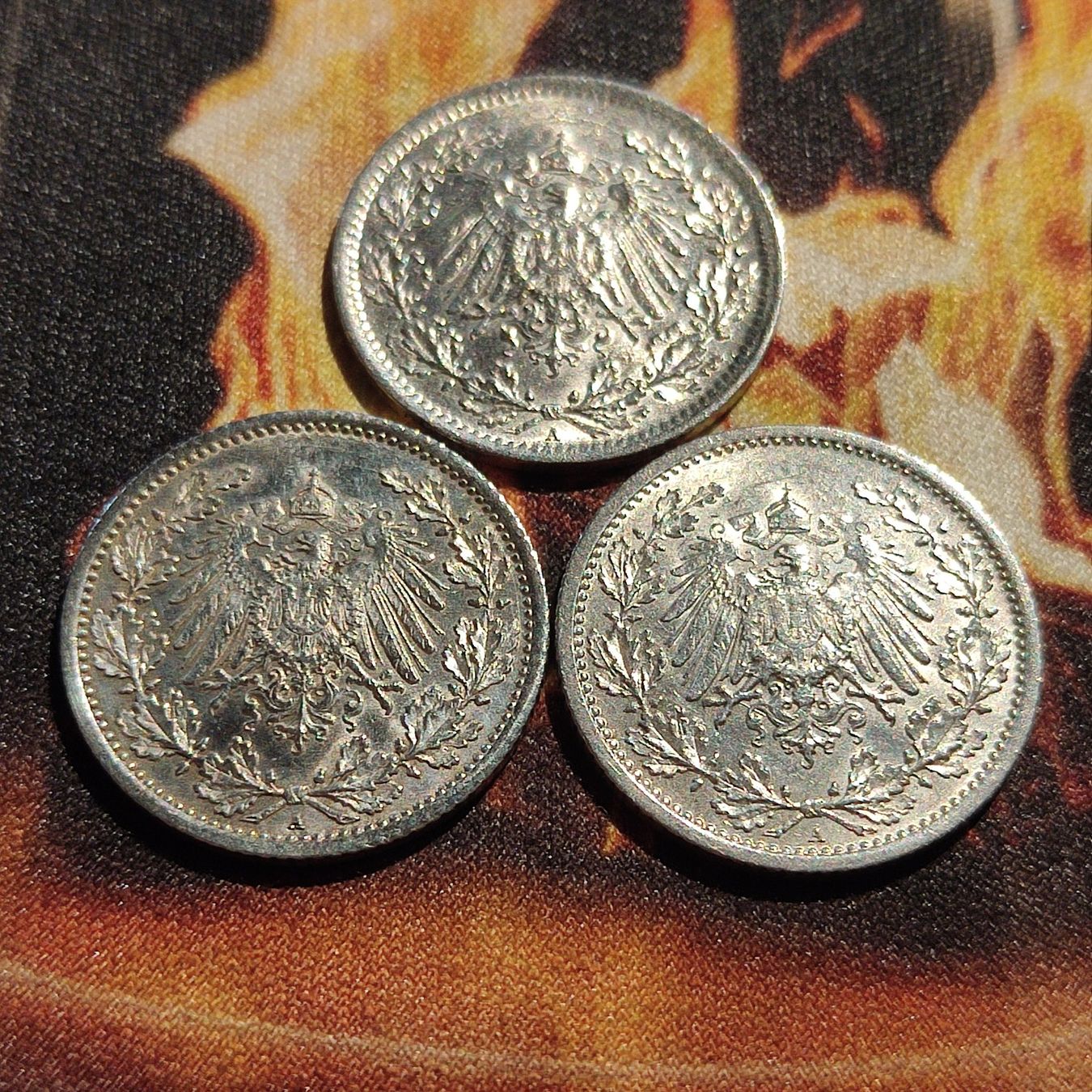 Tutti le monete: 1/2 Mark 1915, 1915, 1916, Silber, Vz – Usato da Rieden SG venduto da res1291 1