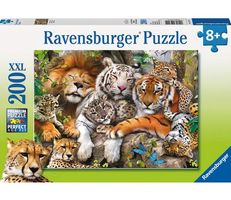 Ravensburger 200 Teile Puzzle Schmusende Raubkatzen