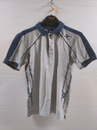 Polo Mizuno gris et bleu, Taille S