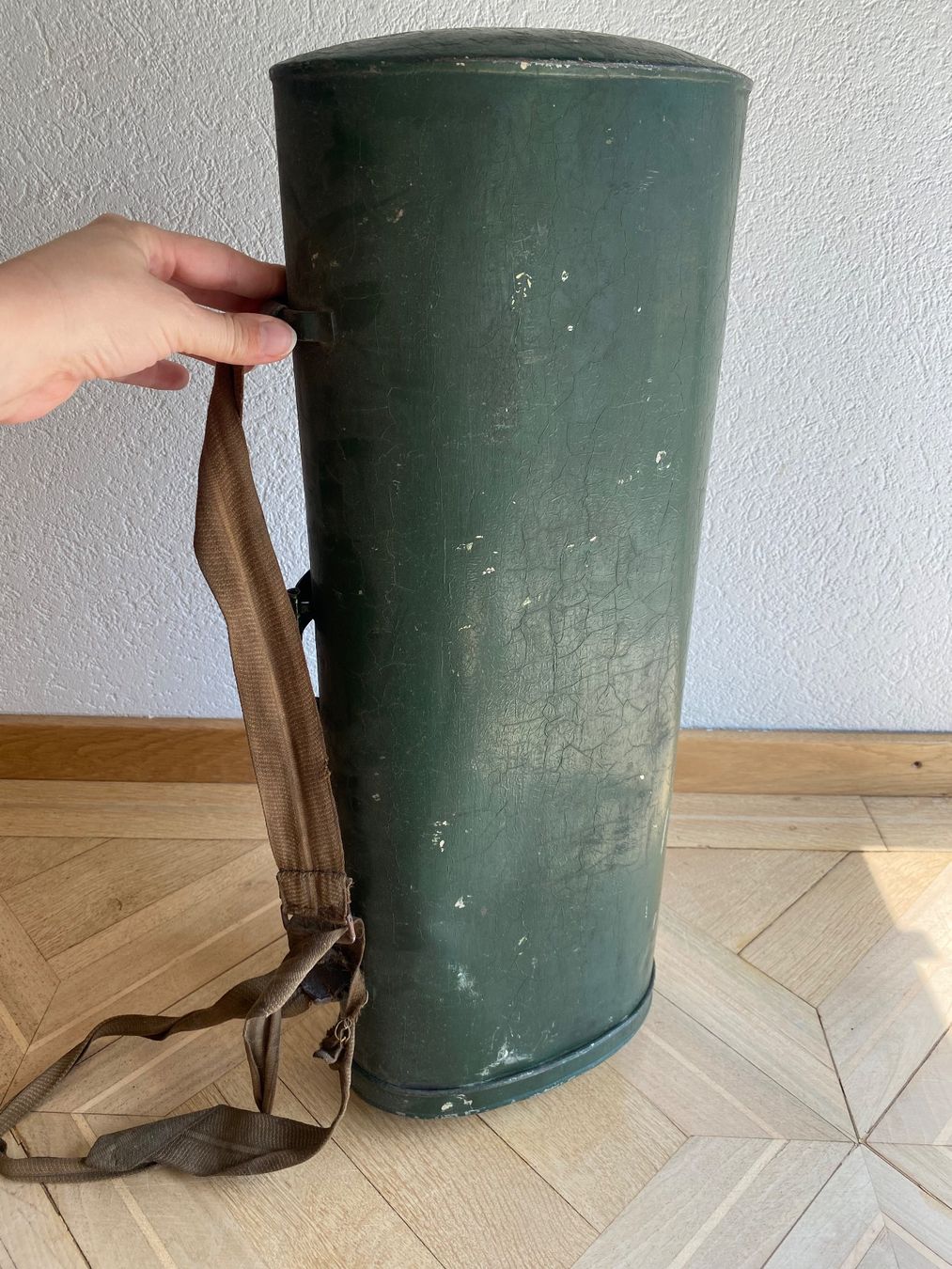 Borse: Botanisierbüchse / Metalltrommel mit Tragegurt – Usato da Burgdorf venduto da gre_2ftz 2