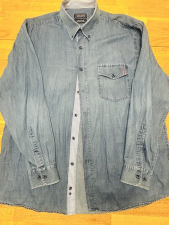 Claudio Campione Hemd XL Denim Look Frühlings-Must-Have-Shir