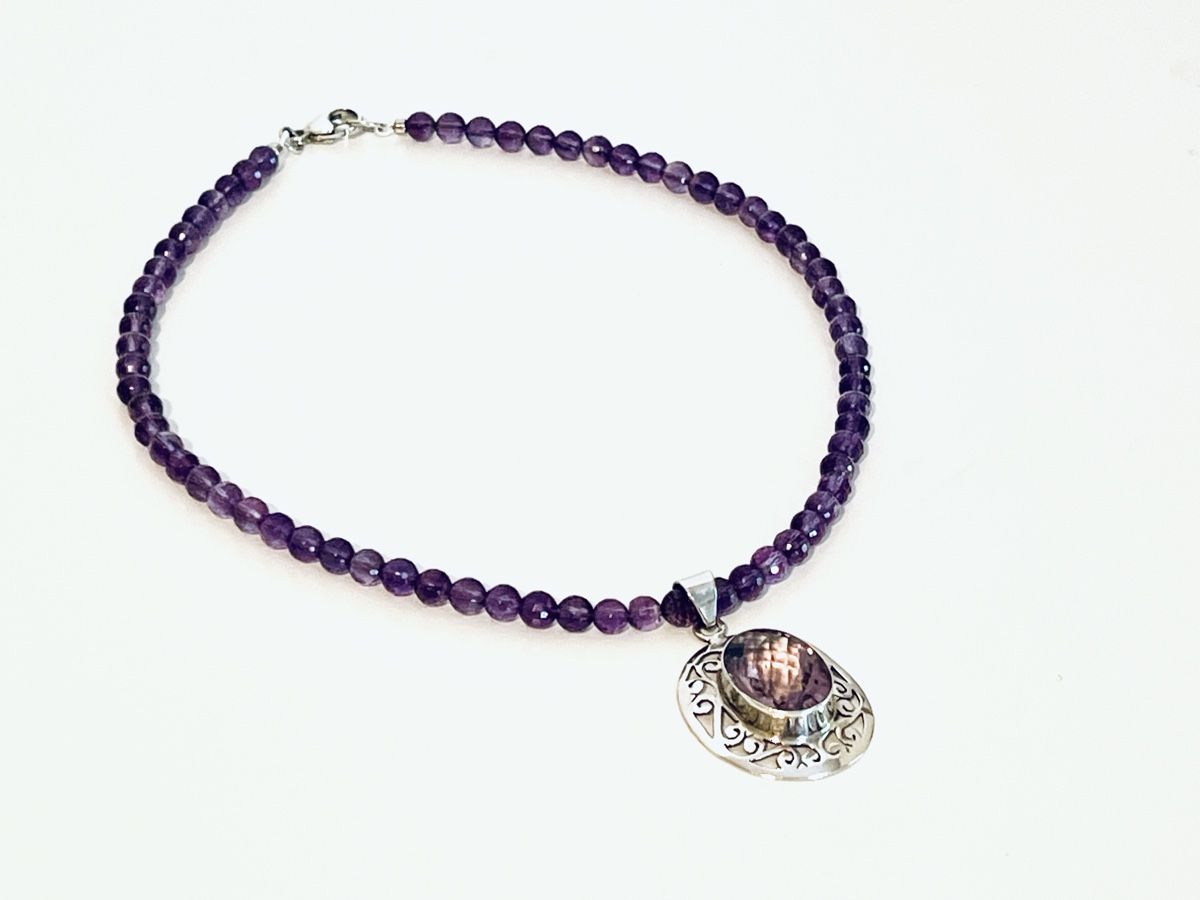 Catenine: Amethyst Pendant Necklace - Sterling Silver – Nuovo e nell'imballaggio originale da Rüschlikon venduto da ThereseJewelryDesign 4