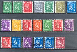Finnland, Löwe (1945-1948), 20 Werte #