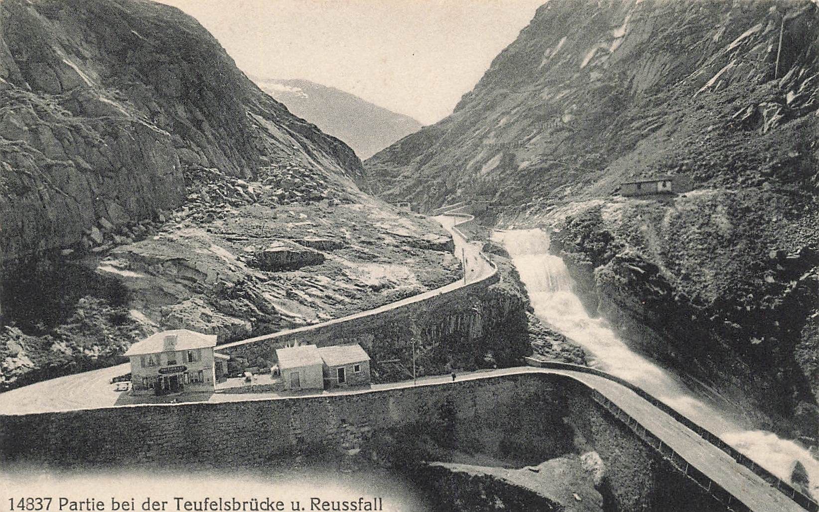 Ansichtskarten: Partie bei Teufelsbrücke u. reussfall – Gebraucht aus Biasca von Blenio71