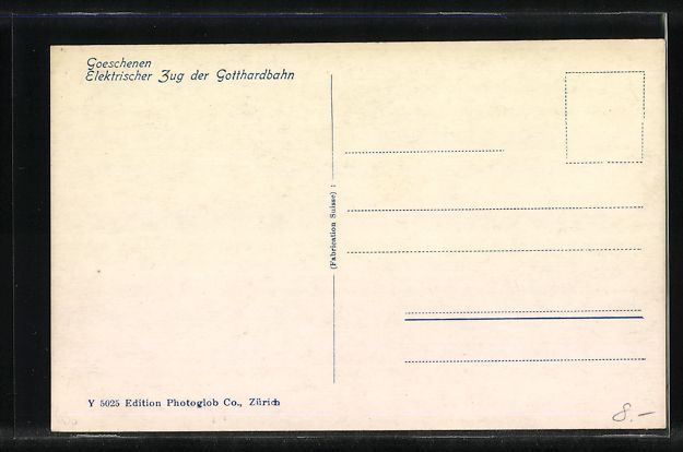 Cartoline postali: Elektrischer Zug der Gotthardbahn verl – Usato da Berlin venduto da bartko-reher 1