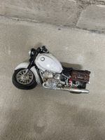 Spardose Motorrad weiss im Retro-Stil guter Zustand