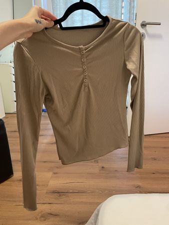Langarmshirt beige Grösse S 
