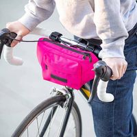 Sac NEUF de guidon vélo convertible en sac banane, rose