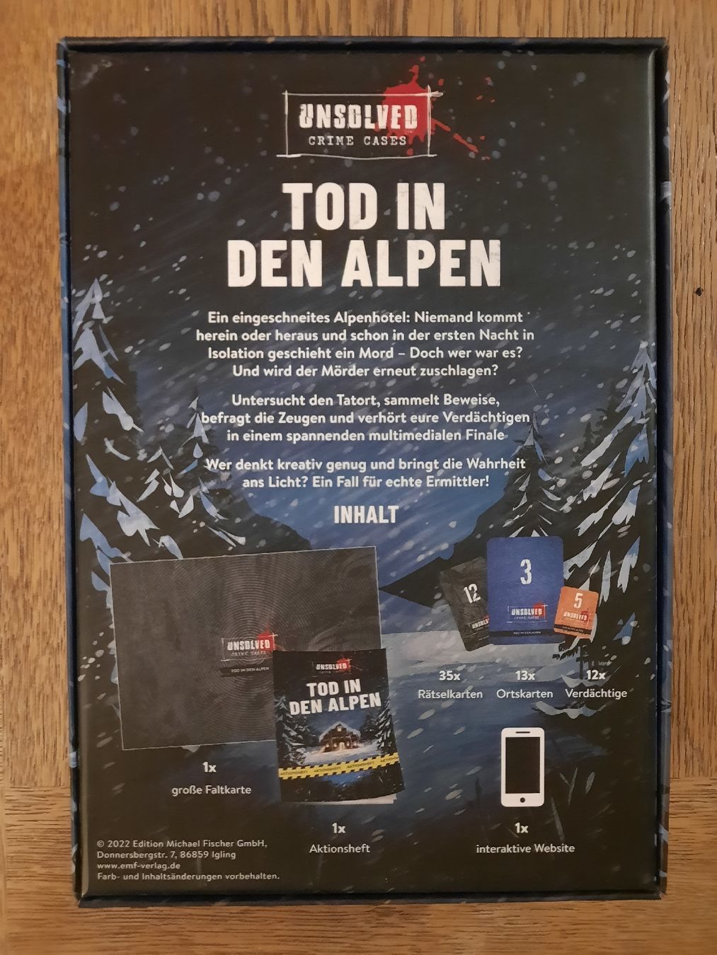 Giochi: Krimispiel Unsolved: Tod in den Alpen – Usato da Huttwil venduto da ClaudiaJan 1
