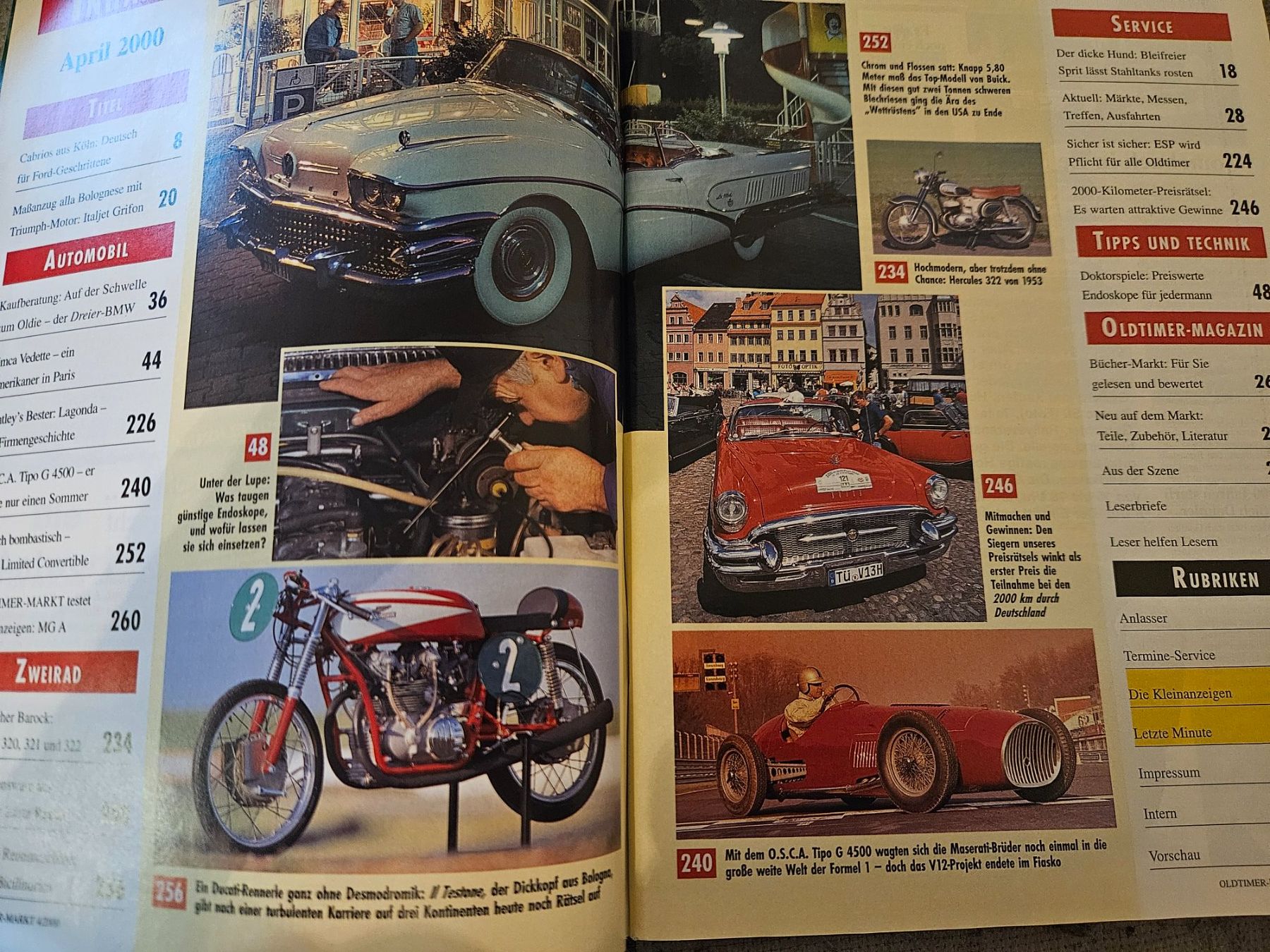 Riviste & Magazine: Oldtimer Markt 4/00 BMW 3 E21 Italjet Simca V8 Buick Ford xx – Usato da Flawil venduto da sr1_f6st 1