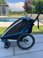 Remorque enfant Thule Chariot Sport bleu bon état