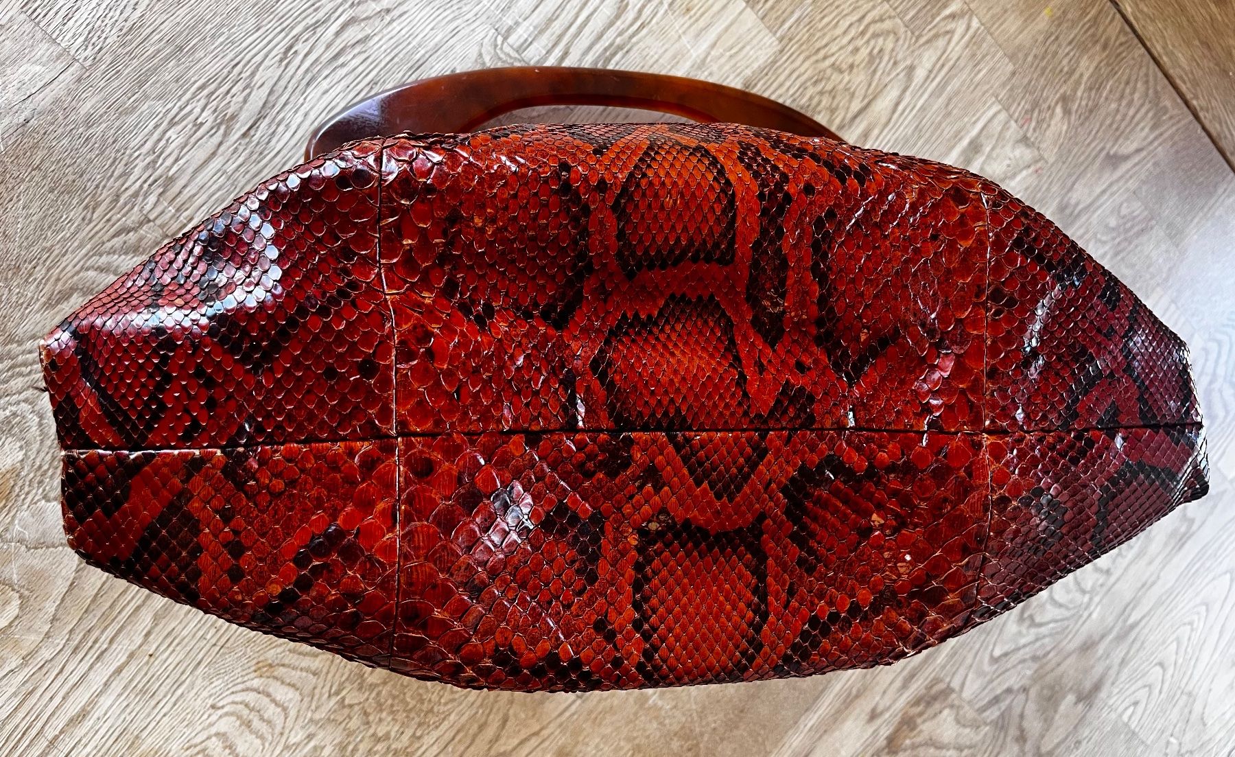 Borse da donna: Handtasche_Pythonmuster_1940 bis 50er_perfekter Zustand – Nuovo (secondo la descrizione) da Zürich venduto da Sammler777 7