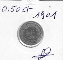 Monnaie Suisse: 0.50 ct 1901
