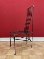Brutalist Stahl Stuhl vintage Design High Back Sessel Unikat