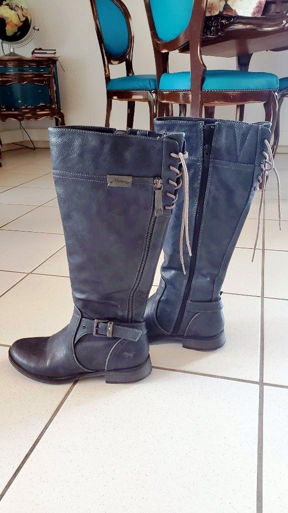 Mustang Scarpe da donna: Mustang Stiefel Damen blau Grösse 37 – Usato da Courtaman venduto da Silb 3