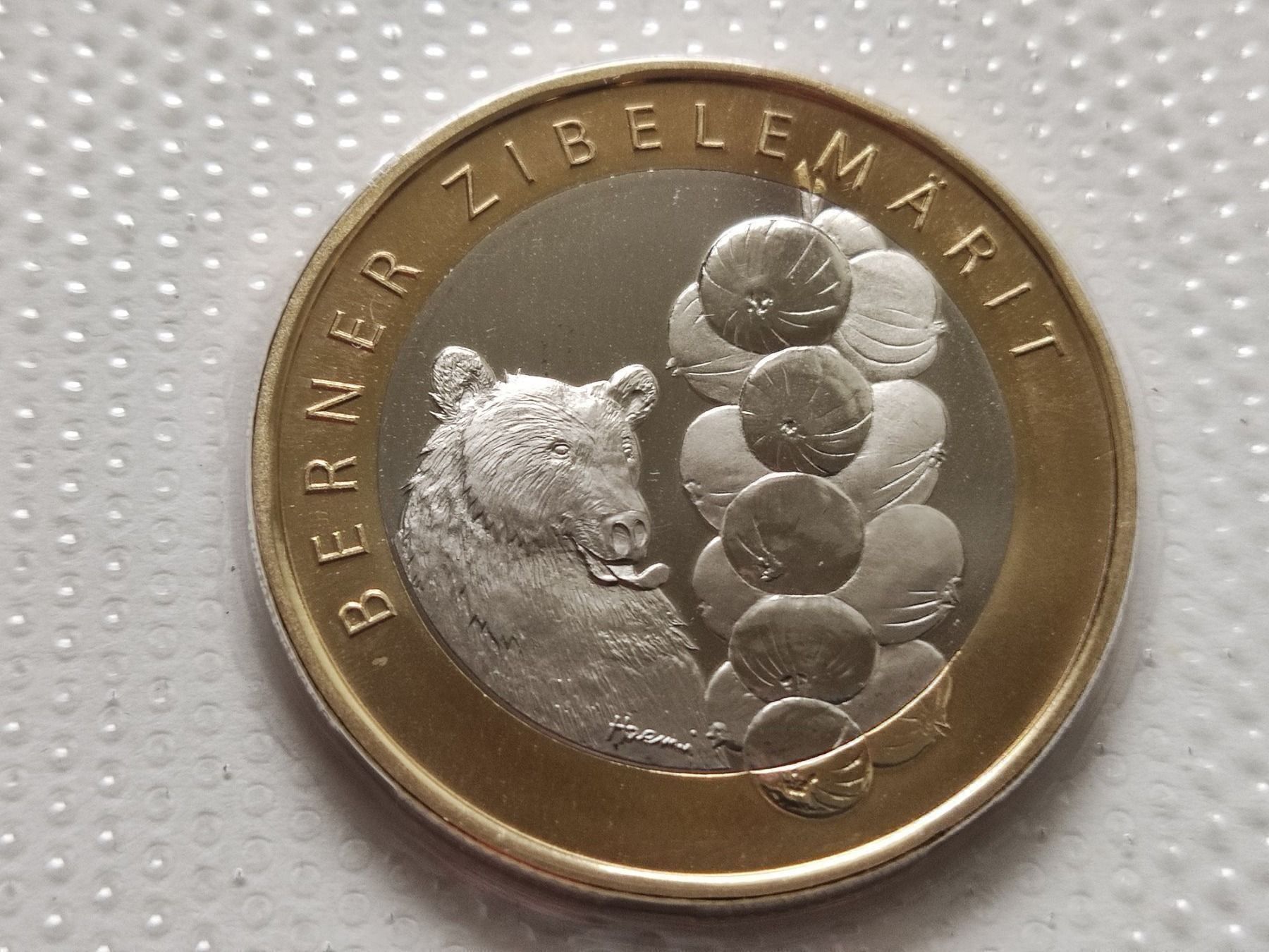 Tutti le monete: 10 Franken Berner Zibelemärit / neu – Nuovo e nell'imballaggio originale da Laufen venduto da Sunjupite7