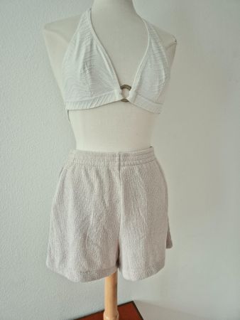 SHORTS BIKINI OBERTEIL 36 S BEIGE HOSE FREIZEIT BEACH TOP