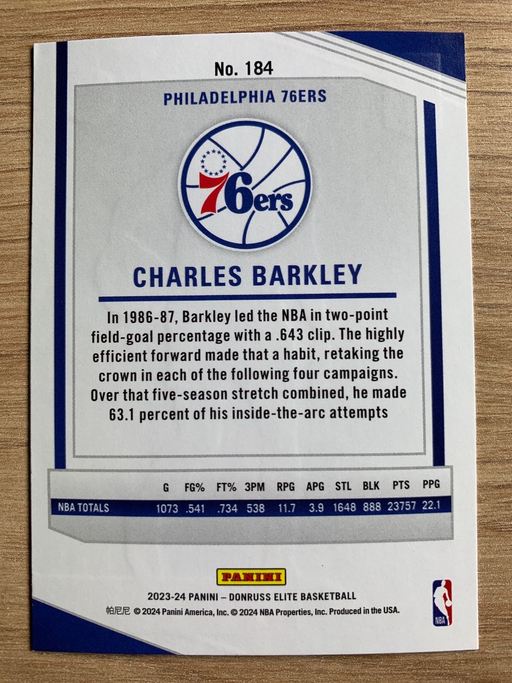 Nba Cartes à collectionner: NBA Charles Barkley ORANGE Elite 23/24 – D'occasion à Netstal par Clutch79Cardz 1