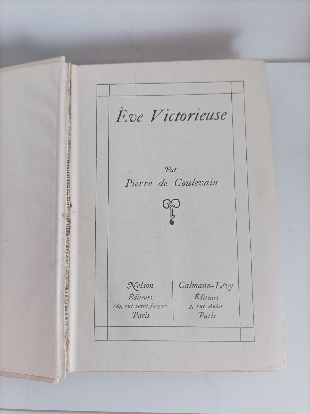 Bücher: Eve victorieuse / Pierre de Coulevain / Nelson - Calmann-Lév – Gebraucht aus crans montana von AB3963 1