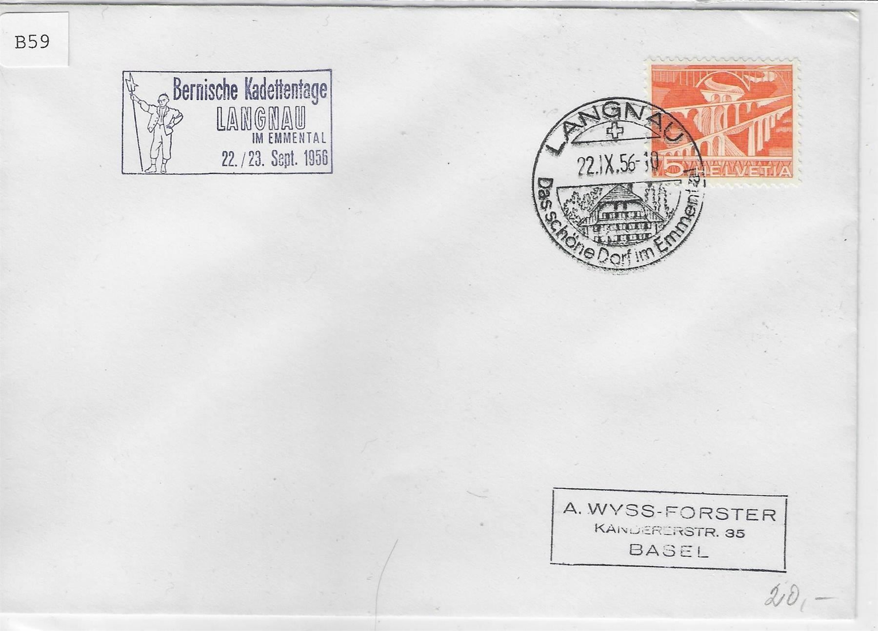 Medaglie: Bernische Kadettentage Langnau 1956 – Nuovo e nell'imballaggio originale da Ettingen venduto da Kartenplanet