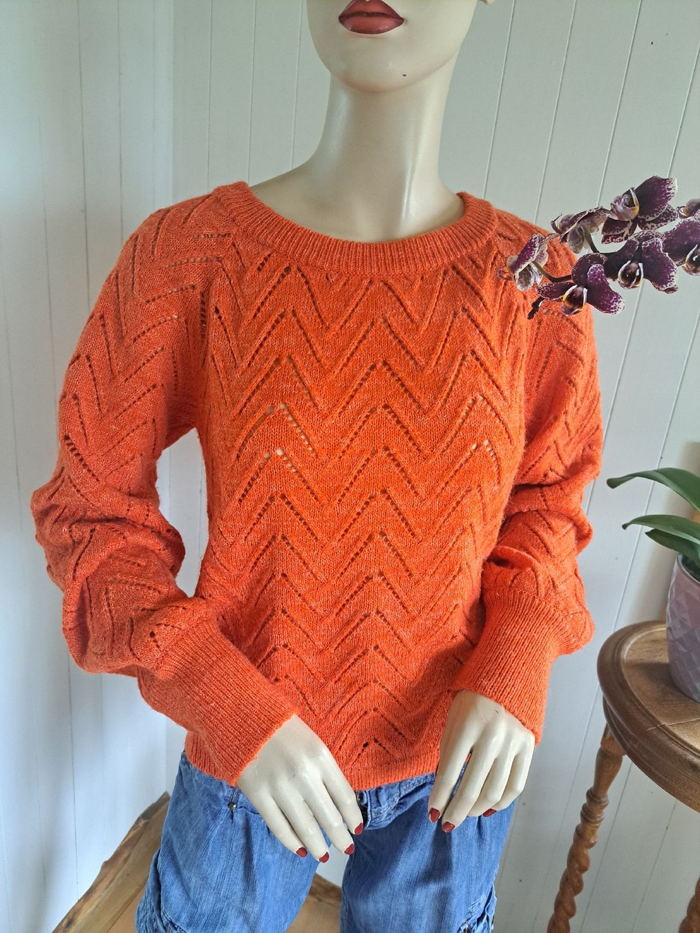 Maglioni & Felpe: CACHE CACHE Ajour Strickpullover Pullover Pulli S 36 – Usato da Mollis venduto da Fauchi99