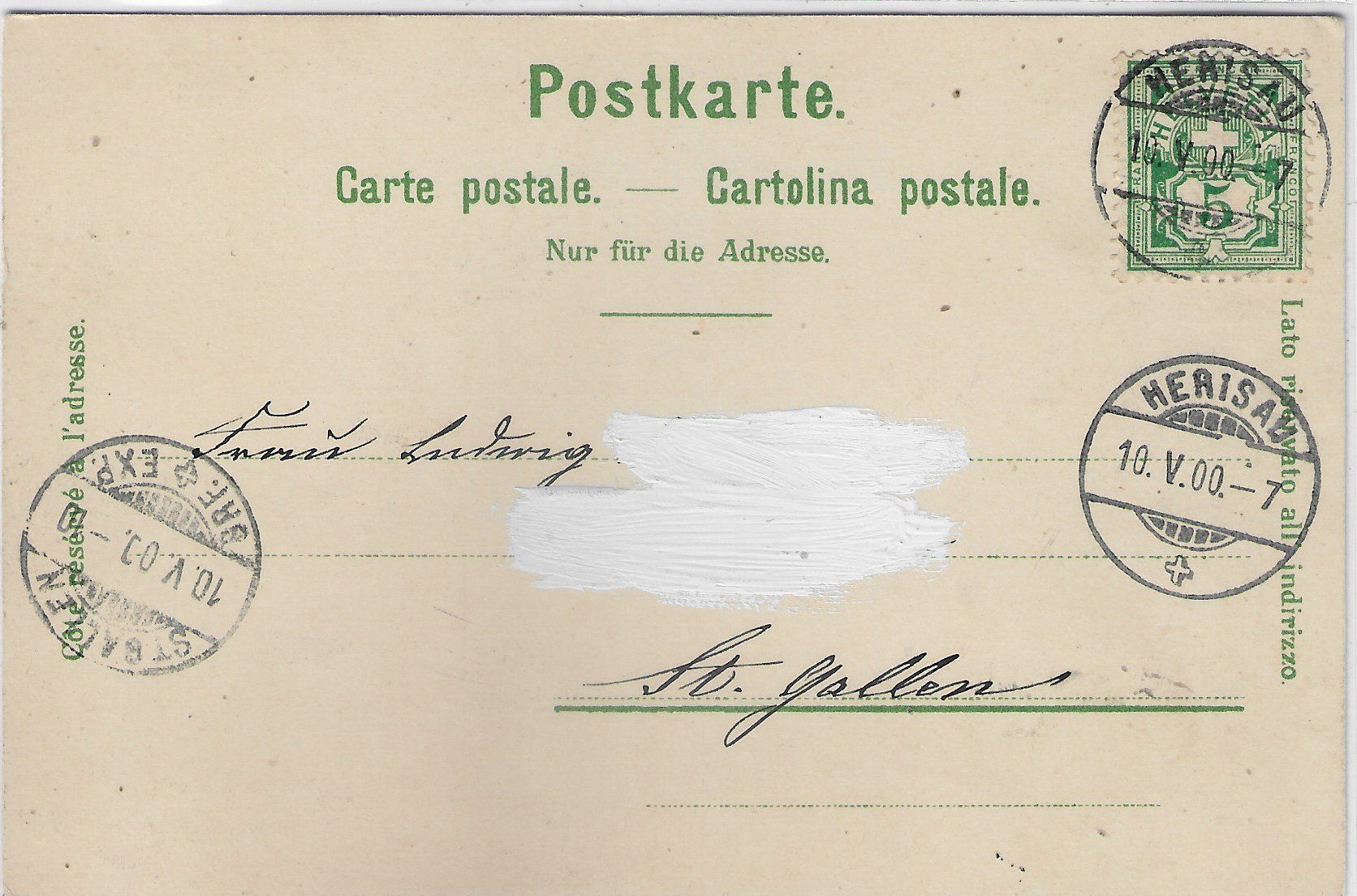 Cartoline postali: Alt-St. Gallen - Marktthor – Usato da Ettingen venduto da Kartenplanet 1