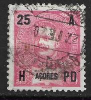 Azoren 1906: 25 R rosa/schwarz