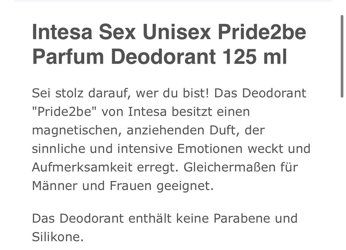 Altro per la cura del corpo: 6x Intesa Unisex Deo – Nuovo (secondo la descrizione) da Winterthur venduto da Bilure 7