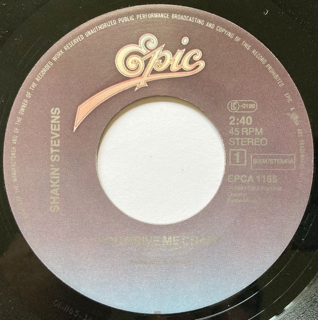 Schallplatten: SHAKIN' STEVENS - YOU DRIVE ME CRAZY – Gebraucht aus Bottens von hotter-than-hell 2