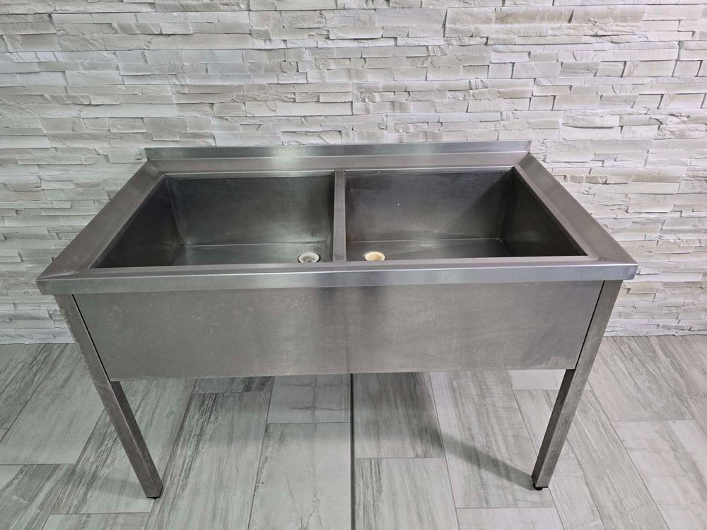 vidaXL Küchenspüle, Gastro-Handwaschbecken mit Wasserhahn Edelstahl, Spüle